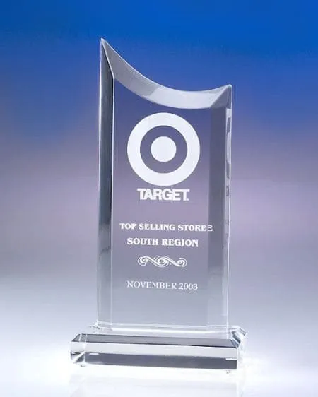 درع تكريم أكريليك بشعار Target، جائزة متجر البيع الأعلى 2003.
